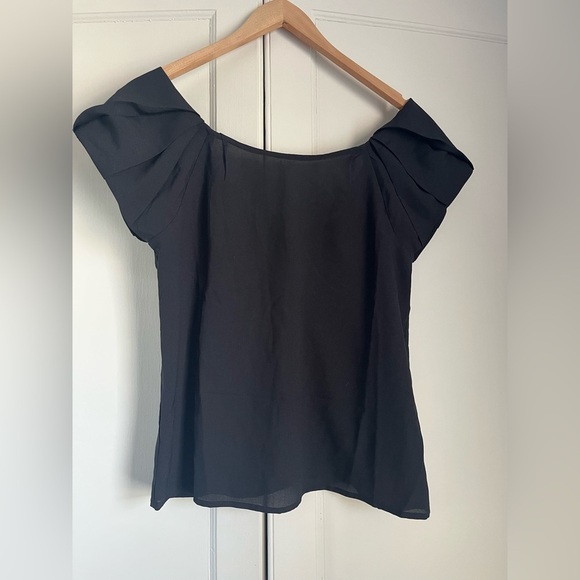 Naked Zebra Button Back Black Blouse - Picture 1 of 3